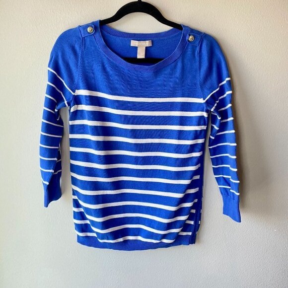 Banana Republic Blue Striped Nautical Sweater S - Picture 5 of 5